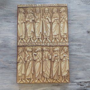 NEW, TWELVE APOSTLES ICON PAPER PRINT ON WOOD PLAQUE